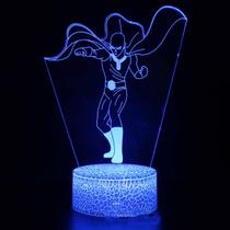 Lâmpada de ilusão LED 3D com luz noturna One Punch Man Anime
