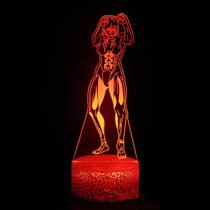 Lâmpada de ilusão LED 3D Night Light Attack on Titan Anime