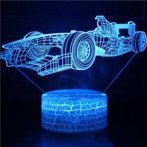 Lâmpada de ilusão LED 3D Night Light Car Shape Anime Lâmpada de ilusão LED 3D Night Light Car Shape Anime