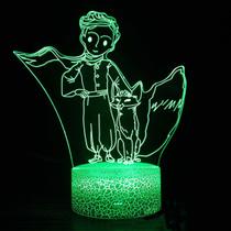 Lâmpada de ilusão LED 3D Night Light Prince and Fox Anime