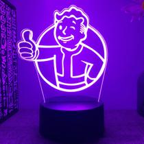 Lâmpada de ilusão LED 3D Night Light: tema de anime Fallout