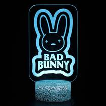 Lâmpada de ilusão LED Night Light Bunnys Anime 3D para crianças