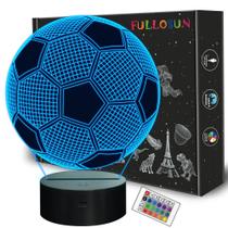 Lâmpada de ilusão óptica 3D Night Light FULLOSUN Soccer para crianças