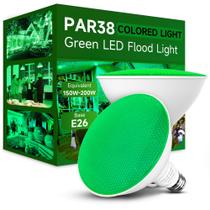 Lâmpada de inundação LED Nouscan PAR38 verde 15W 1200LM, pacote com 2