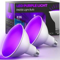 Lâmpada de inundação LOHAS Purple PAR38 LED 15W, pacote com 2