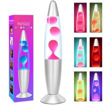 Lâmpada de lava Dalavalampa LED Pink Liquid Motion 13 cm para crianças