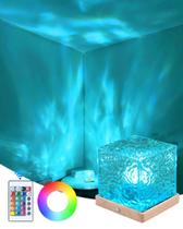 Lâmpada de lava Deogos Lava Lamp Recarregável Northern Lights Cube