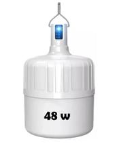 Lâmpada De Led Bulbo Emergência Recarregavel Portatil Potência 48w