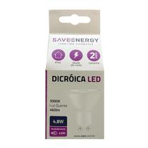 Lâmpada de Led Dicroica 4,8W 3000K 24 GU10 Bivolt - Save Energy - SE-130.3207