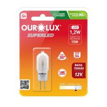 Lâmpada de led G4 1,2W 12V 2700K bipino - Ourolux
