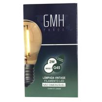 Lâmpada de Led G45 Bolinha Filamento Vintage 2W 2200K E27 - GMH - Bivolt