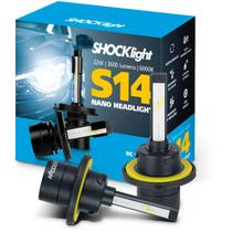 Lâmpada De Led Headlight S14 Tecnologia NANO H13 6000K Temperatura 12V 32W 3600LM Luz Branca e Fria
