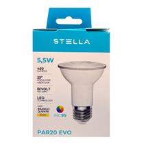 Lâmpada de Led PAR20 5,5W 3000K 25 IRC 95 E27 Bivolt - Stella - STH20020/30