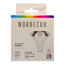 Lâmpada de Led Sof AR70 4,8W 2700K 6 IRC 95 GU10 Bivolt - Nordecor - 1133