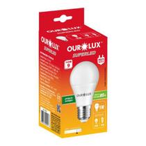 Lâmpada de Led Superled Bulbo 9W Bivolt 6500K Ourolux