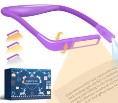 Lâmpada de leitura de pescoço EastPin Purple recarregável para amantes de livros