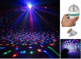 Lâmpada de Luz LED RGB para Balada Efeito Especial Giratório Bocal Comum Festas Lâmpada de Luz LED RGB para Balada Efeito Especial Giratório Bocal Comum Festas