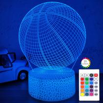 Lâmpada de luz noturna i-Chony Basketball 3D Illusion com controle remoto