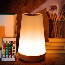 Lâmpada de luz noturna Luxxflour Dimmable Touch 5 Brightness 13 RGB