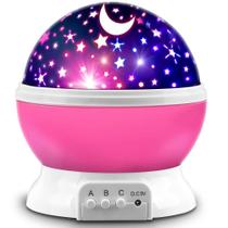 Lâmpada de luz noturna MOKOQI Star Projector para crianças - rosa