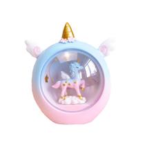 Lâmpada de luz noturna Unicorn Resin Star Candeeiro de mesa Decoração de casa