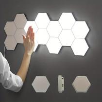 Lâmpada de luz noturna YXQUA Hexagon Touch alimentada por USB, pacote com 6 Lâmpada de luz noturna YXQUA Hexagon Touch alimentada por USB, pacote com 6