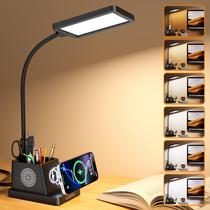 Lâmpada de mesa COZOO LED com carregador sem fio e suporte para caneta
