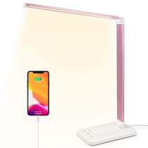 Lâmpada de mesa HMFUNTM Led com carregamento USB, 5 modos de cores, rosa Lâmpada de mesa HMFUNTM Led com carregamento USB, 5 modos de cores, rosa