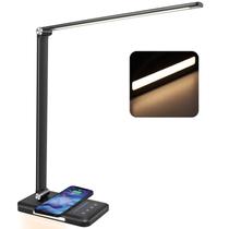 Lâmpada de mesa JOSTIC LED com luz noturna e carregador sem fio 10W Lâmpada de mesa JOSTIC LED com luz noturna e carregador sem fio 10W