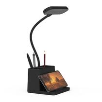 Lâmpada de mesa LED AXX para escritório doméstico, recarregável, preta