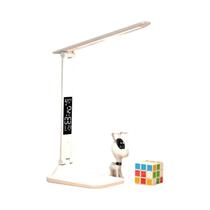 Lâmpada De Mesa LED Dobrável Sensível Ao Toque USB Recarregável Despertador Termômetro Luz Noturna