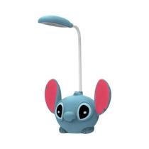 Lâmpada De Mesa LED Fofa Lilo & Stitch Com Ventilador E Apontador De Lápis Dobrável Com Recarga USB