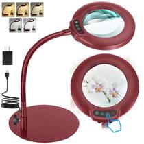 Lâmpada de mesa LED Magnifier IVMAIE 10X Lente de vidro de 4,3"