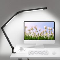 Lâmpada de mesa LED Micomlan com braçadeira, luz dupla, braço giratório