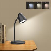 Lâmpada de mesa LED RORENSE para escritório doméstico, 3 cores claras, preta