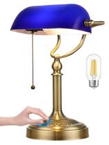 Lâmpada de mesa Newrays Blue Glass Stepless Dimmable LED