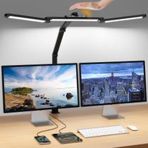 Lâmpada de mesa ShineTech Led com sensor de gestos, portas USB de 24 W Lâmpada de mesa ShineTech Led com sensor de gestos, portas USB de 24 W