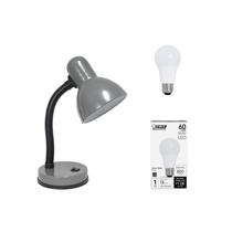 Lâmpada de mesa Simple Designs LD1003-GRY-LB 14,25 polegadas com lâmpada LED