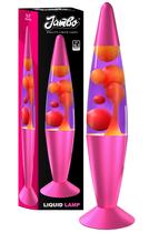 Lâmpada de movimento líquida JAMBO 16 roxa com cera amarelo/laranja