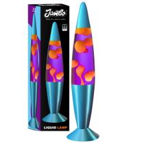 Lâmpada de movimento líquida JAMBO 40cm roxa com cera amarelo/laranja Lâmpada de movimento líquida JAMBO 40cm roxa com cera amarelo/laranja