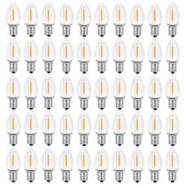Lâmpada de Natal de substituição LED NETEHA C7 Clear, pacote com 50