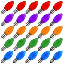 Lâmpada de Natal Meconard C7 LED de substituição, pacote com 25