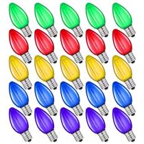 Lâmpada de Natal NETEHA C7 Multicolor LED, pacote com 25