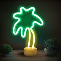 Lâmpada de néon Palm Tree Lumoonosity Green Yellow Bateria USB Lâmpada de néon Palm Tree Lumoonosity Green Yellow Bateria USB