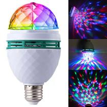 Lâmpada de palco LED RGB com bola de cristal rotativa automá