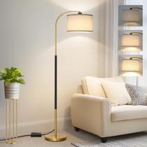 Lâmpada de piso Boncoo Arc regulável 9W LED preto dourado Lâmpada de piso Boncoo Arc regulável 9W LED preto dourado