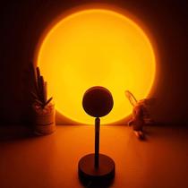 Lâmpada De Projetor De Pôr Do Sol, Rotação De 180 Graus, Luminária Projetor Noturno Efeito Por Do Sol