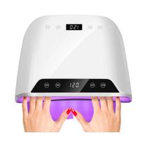 Lâmpada De Secagem De Unhas Profissional 72 LED Com Display LCD 4 Temporizadores Para Manicure Em