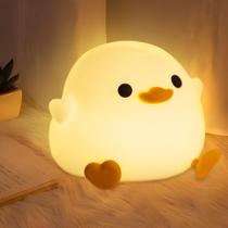 Lâmpada de silicone Night Light Hinittey Duck com regulável e temporizador