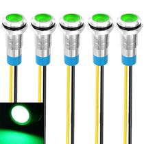 Lâmpada de sinalização LED impermeável Gebildet 8mm 110V-220V AC (verde) Lâmpada de sinalização LED impermeável Gebildet 8mm 110V-220V AC (verde)